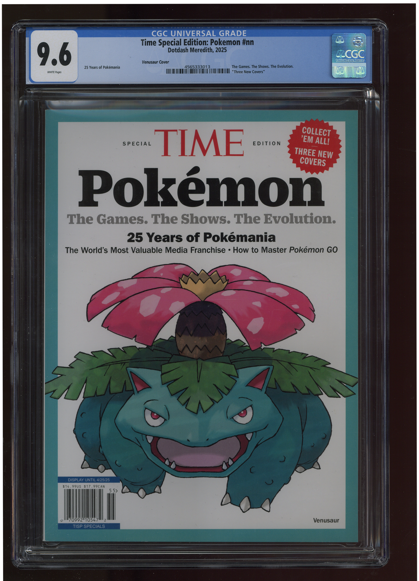 TIME Pokémon Special Edition Venusaur Cover April 2025 CGC 9.6 Collect ...
