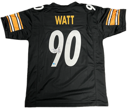 Image of TJ Watt Signed Pittsburgh Steelers Pro Style Jersey Autographed BAS COA