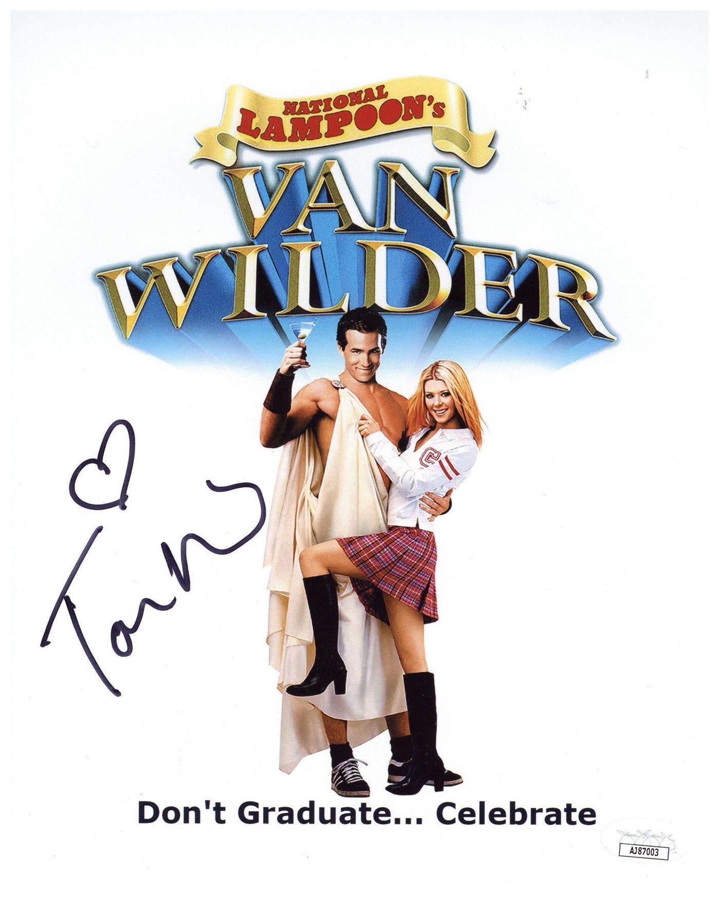 Tara Reid Signed 8x10 Photo National Lampoon's Van Wilder Autographed JSA COA