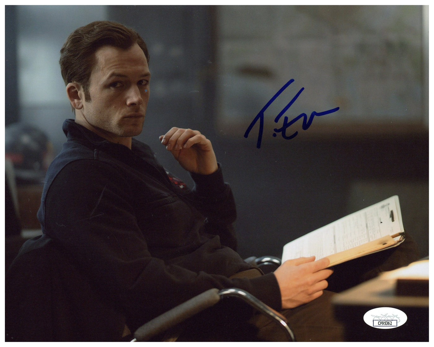 Taron Egerton Signed 8x10 Photo Smoke Autographed JSA COA
