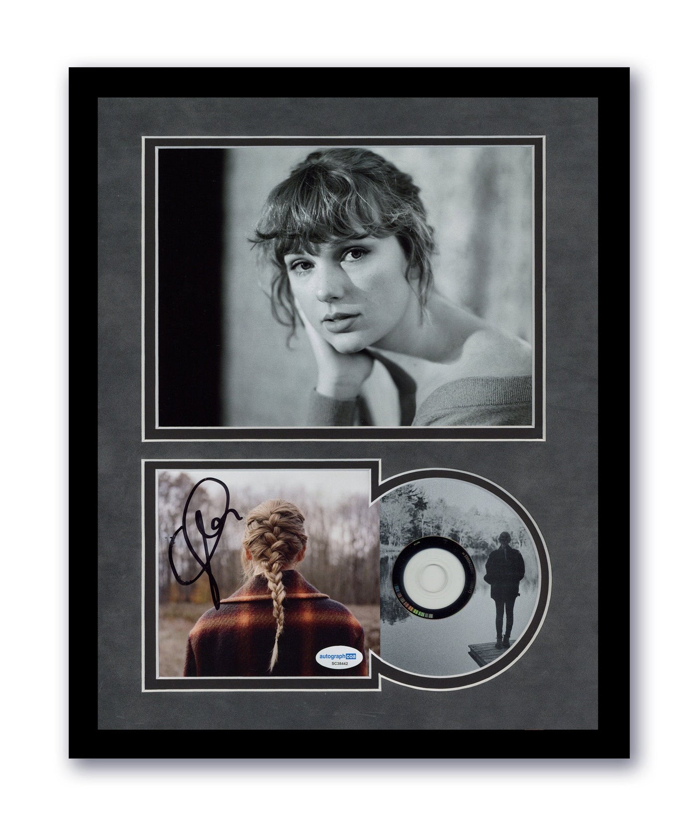 Taylor Swift Signed Evermore CD Custom Framed Authentic Autographed ACOA