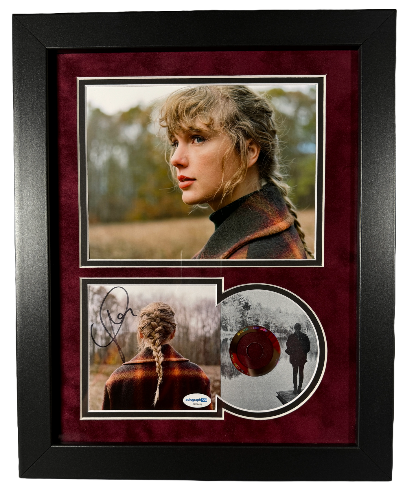 Taylor Swift Signed Evermore CD Custom Framed Authentic Autographed ACOA