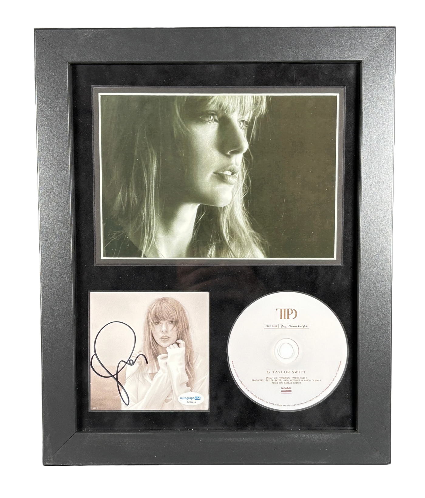 Taylor Swift Signed The Tortured Poets Department CD Custom Framed Autographed ACOA #2