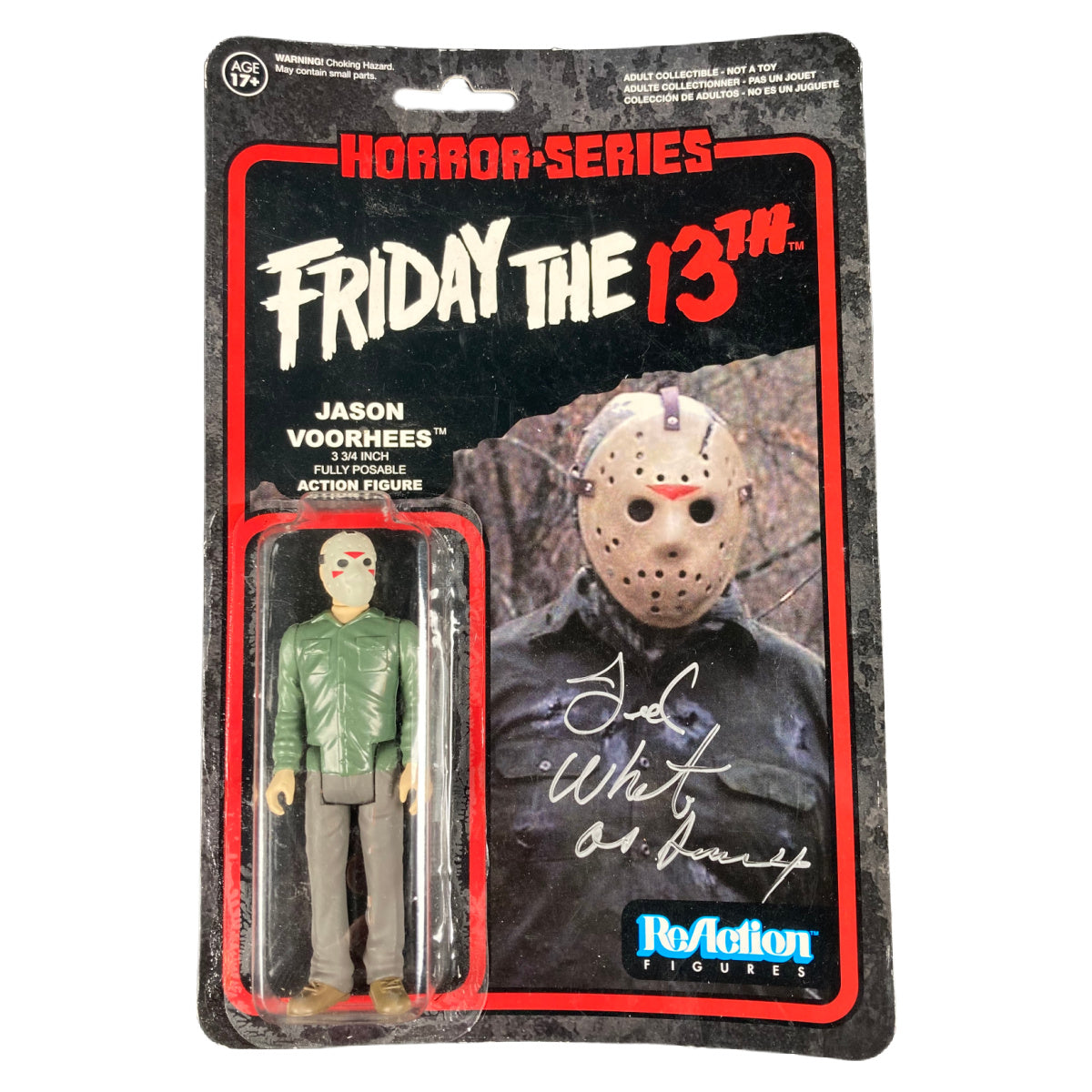 Ted White Signed ReAction Horror Series Figure Friday the 13th Jason Voorhees JSA COA