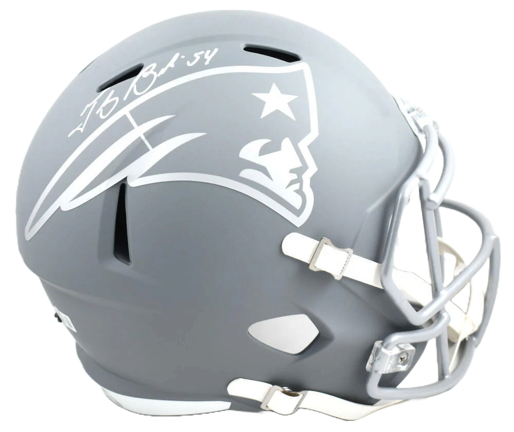Tedy Bruschi Signed New England Patriots F/S Slate Speed Helmet Autographed BAS COA