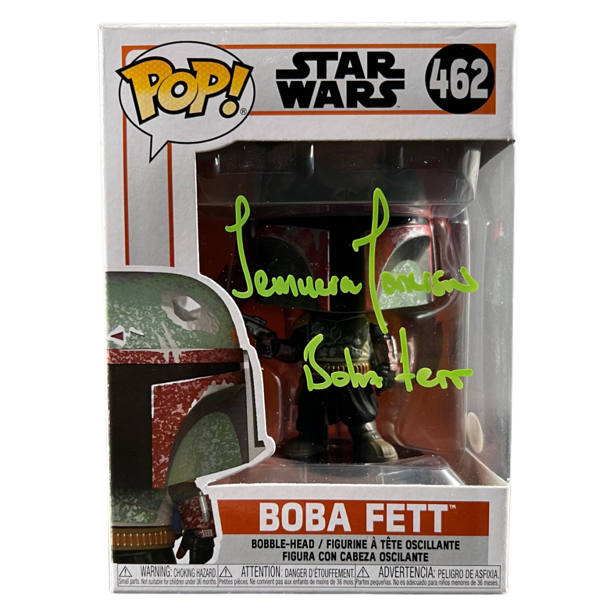 Temuera Morrison Signed Funko POP Star Wars Boba Fett #462 Autographed JSA COA