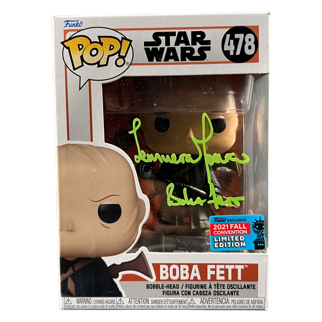 Temuera Morrison Signed Funko POP Star Wars Boba Fett Authentic Autographed  JSA 3