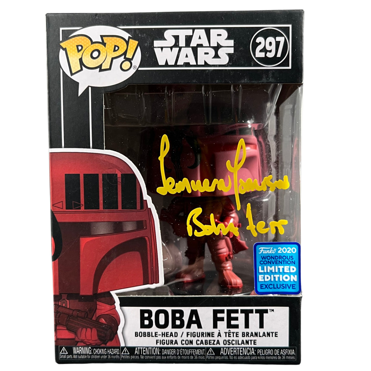 Temuera Morrison Signed Funko POP Star Wars Boba Fett Autographed JSA COA #297