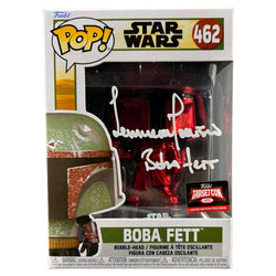 Image of Temuera Morrison Signed Funko POP Star Wars Boba Fett Autographed JSA Target Con