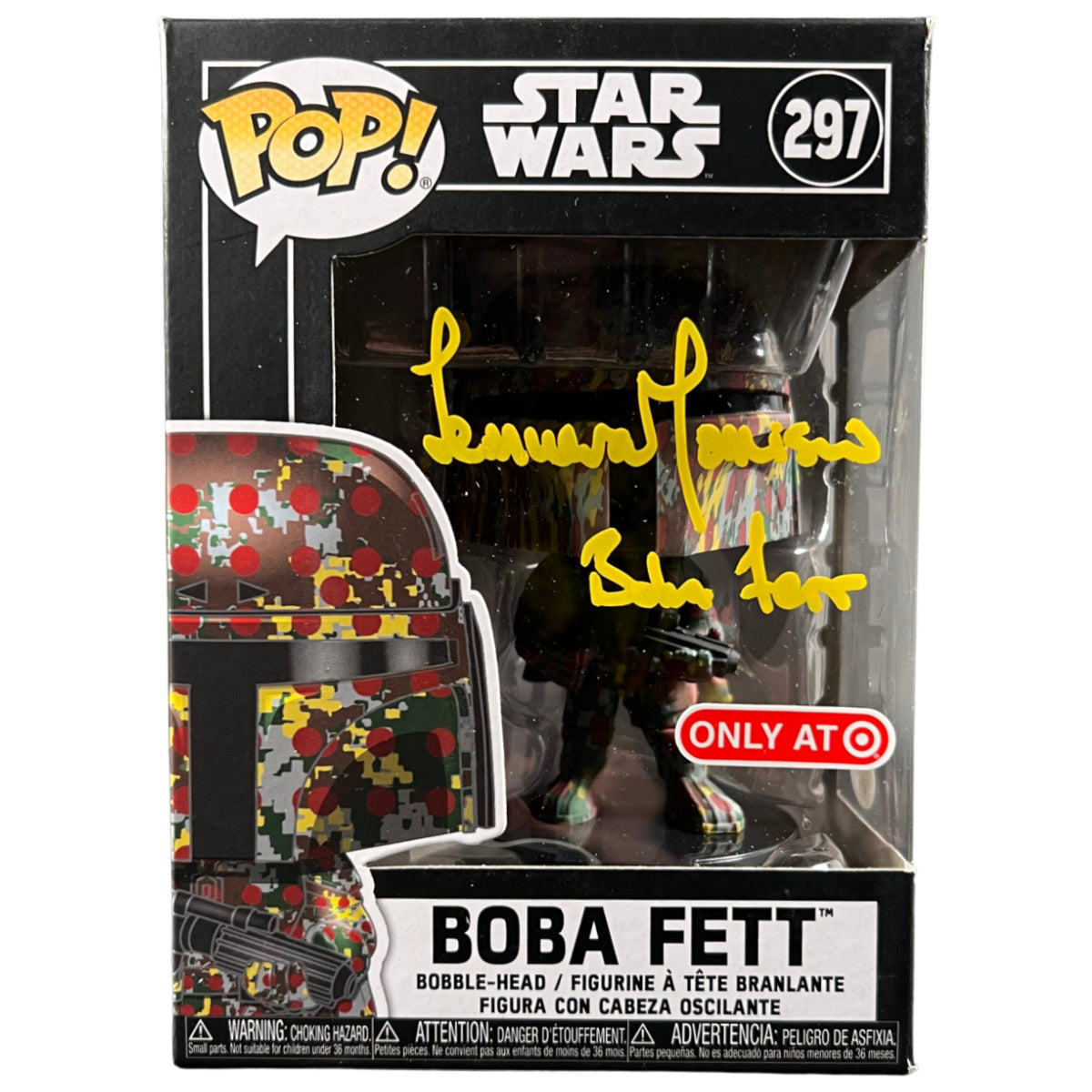 Temuera Morrison Signed Funko POP Star Wars Boba Fett Autographed JSA Target