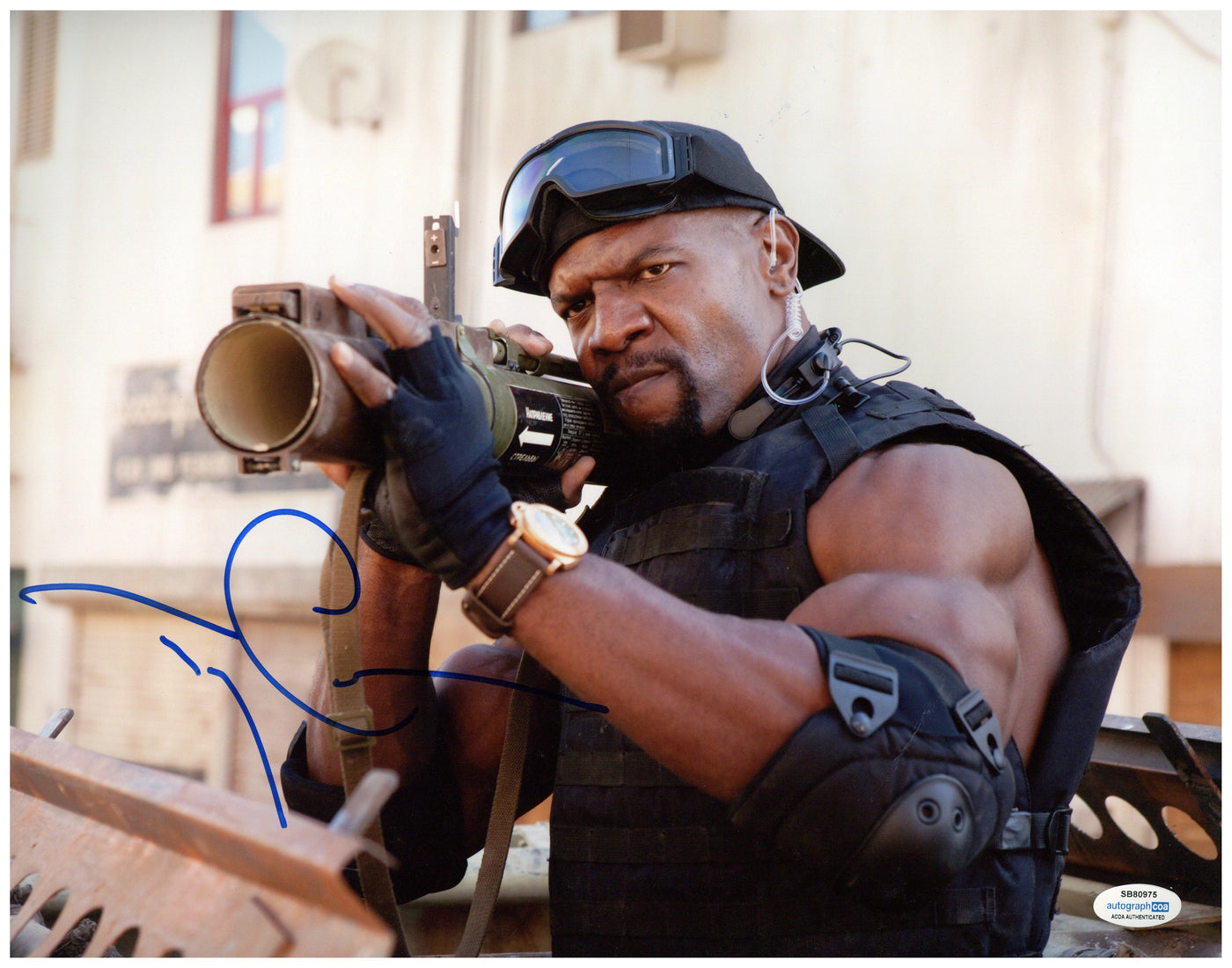 Terry Crews Signed 11x14 Photo Expendables Authentic Autographed ACOA