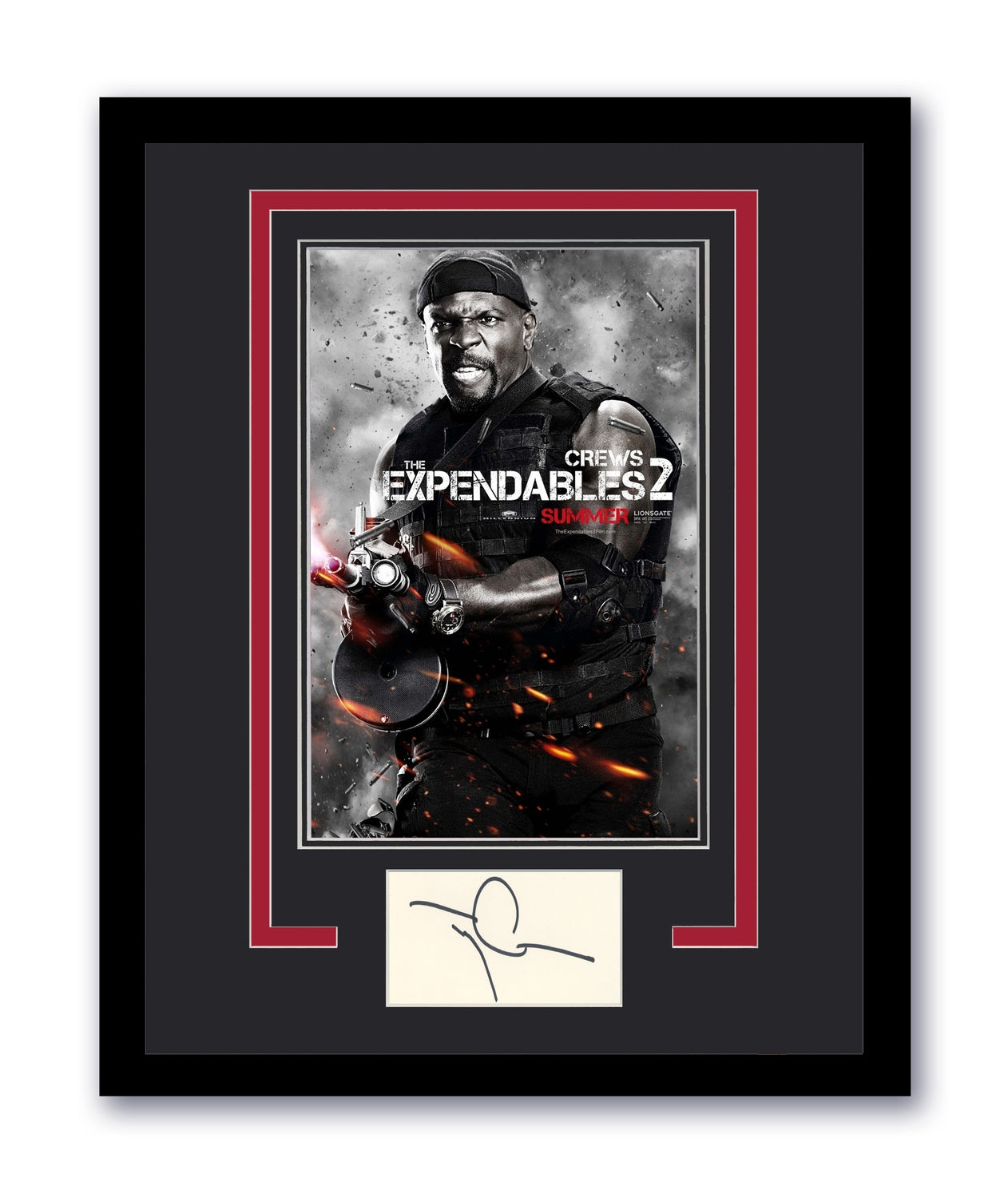 Terry Crews Signed Cut 11x14 Framed Display The Expendables Autographed ACOA