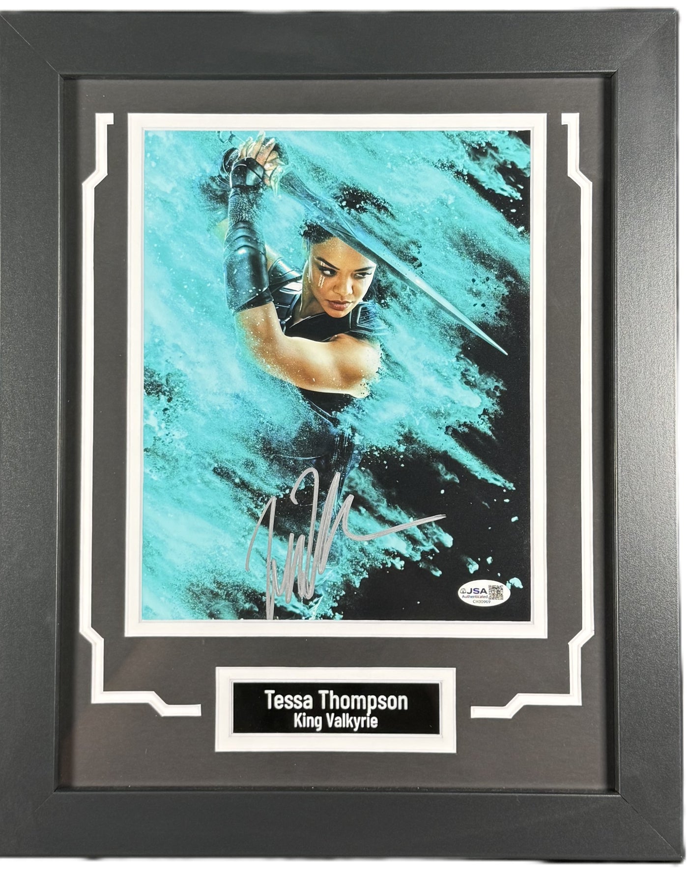 Tessa Thompson Signed Custom Framed 8x10 Photo Thor Ragnarok JSA COA