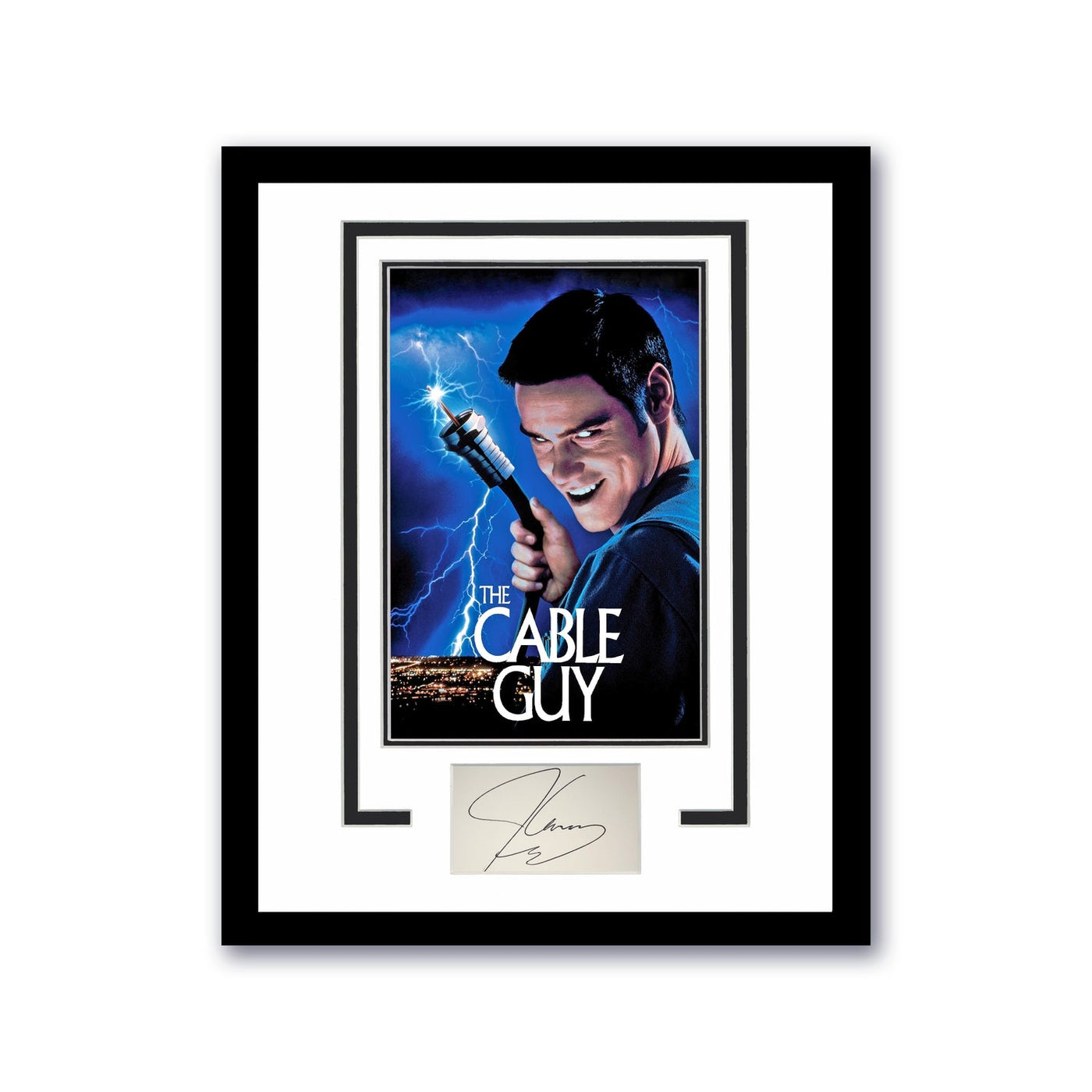The Cable Guy Jim Carrey Autographed Signed 11x14 Framed Poster Photo ACOA