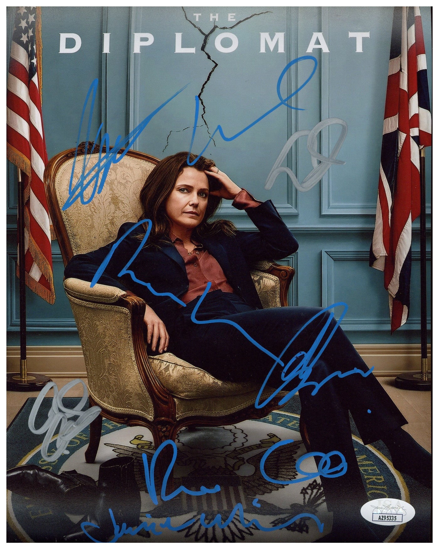 The Diplomat Cast Signed 8x10 Photo Keri Russell Autographed JSA COA