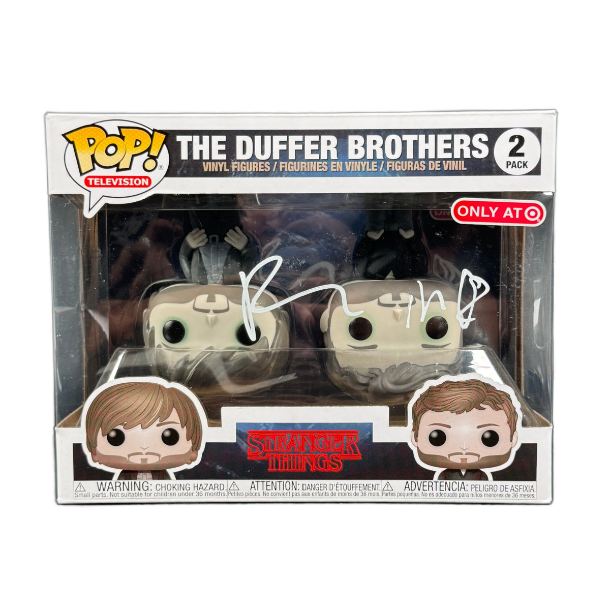 The Duffer Brothers Signed Funko POP Stranger Things Dual Autographed BAS COA
