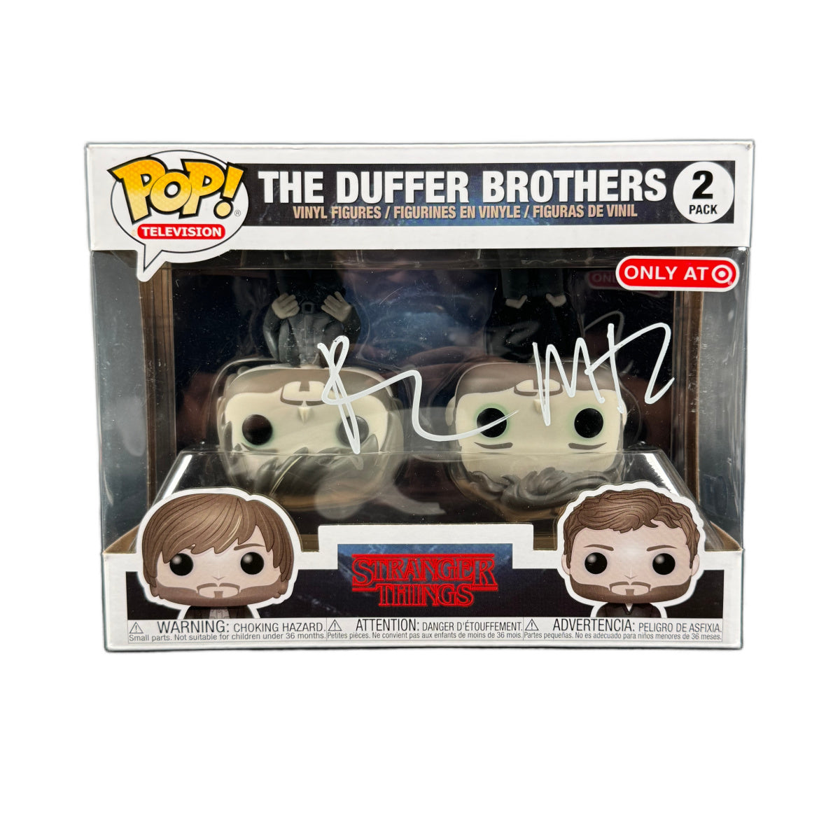 The Duffer Brothers Signed Funko POP Stranger Things Dual Autographed BAS COA