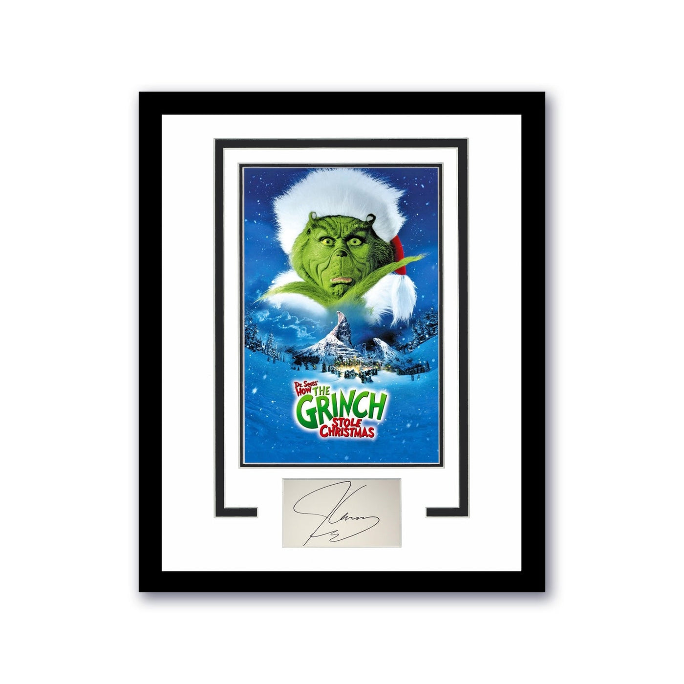 The Grinch Jim Carrey Autographed Signed 11x14 Framed Photo Christmas ACOA 2