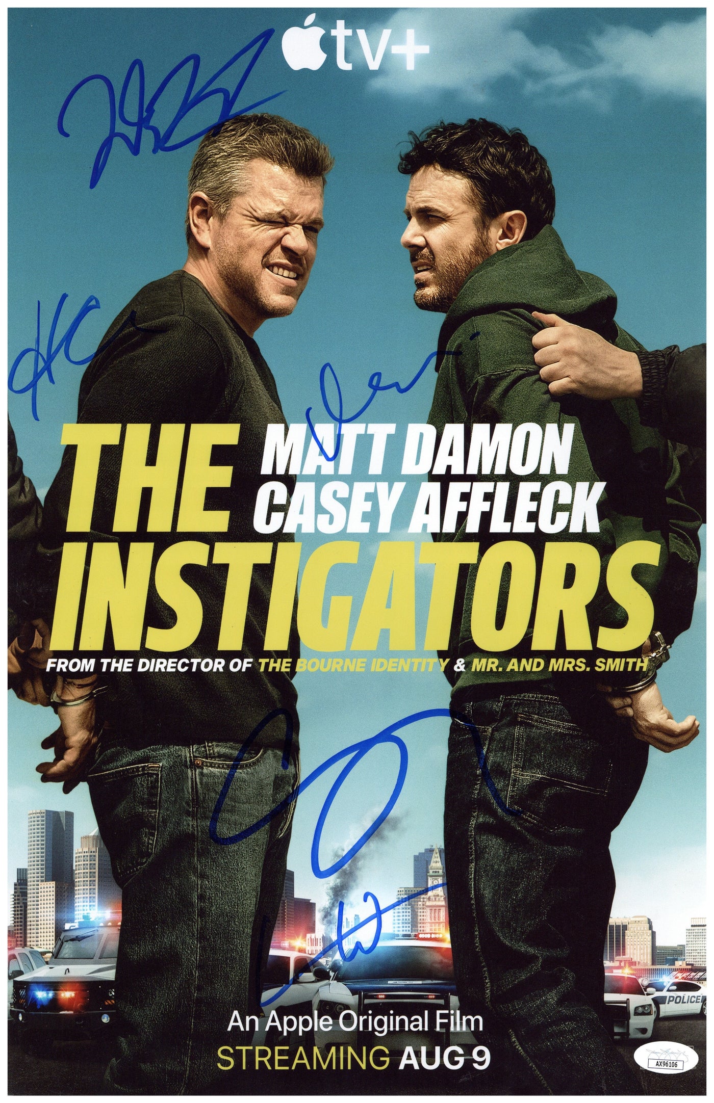 The Instigators Signed 11x17 Cast Casey Affleck Matt Damon Autographed JSA COA #2