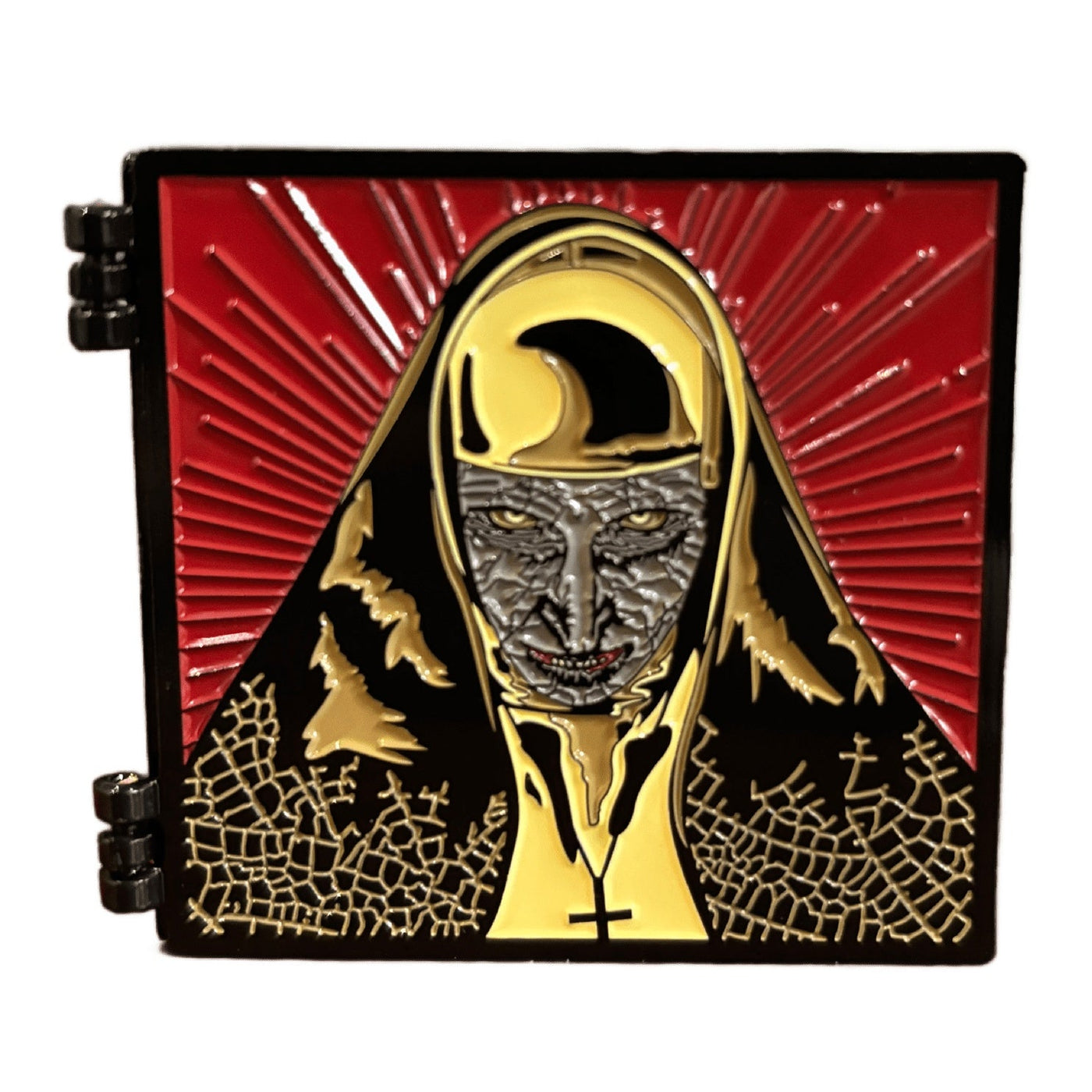 The Nun Confessional Double Hinged Enamel Pin - Limited Release