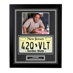 Image of The Sopranos Custom Framed Tony Soprano Escalade License Plate Prop Wall Display