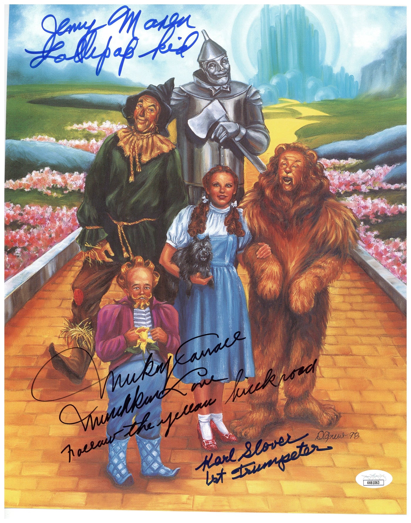 The Wizard of Oz Signed 11x13.5 Cast Photo Authentic Autographed JSA COA