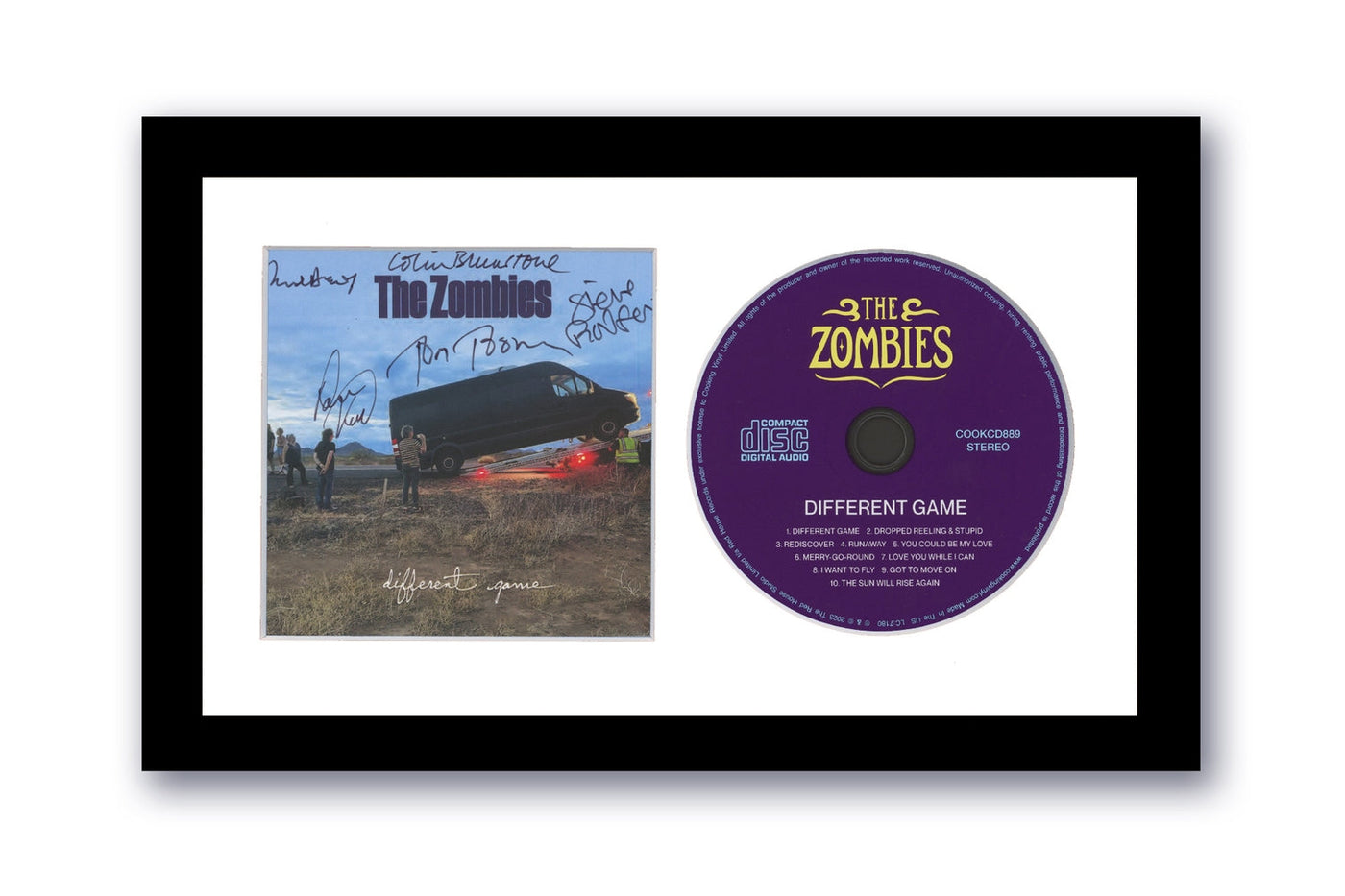 The Zombies Signed 7x12 Custom Framed CD Different Game ACOA #1