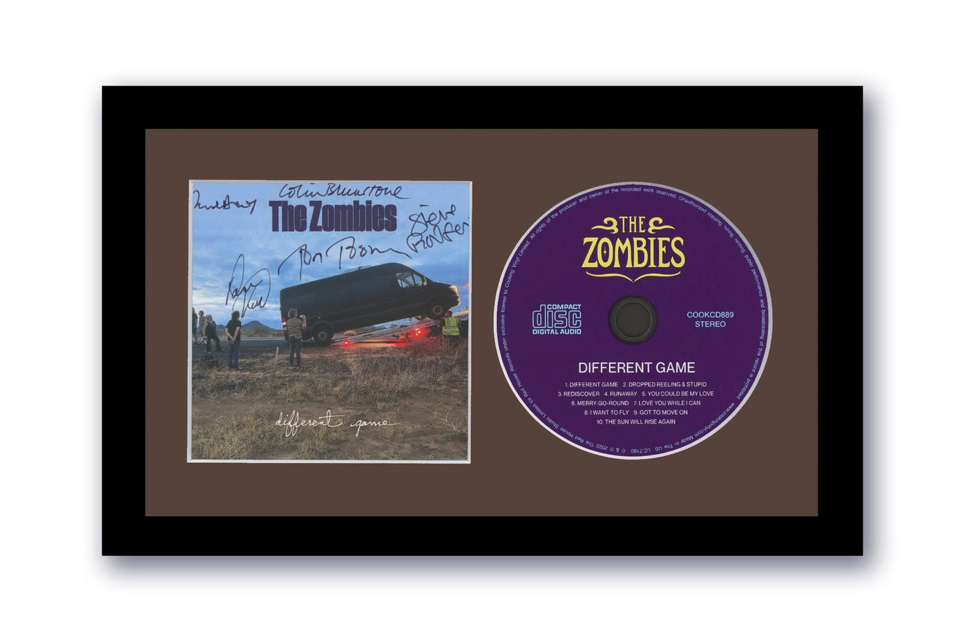 The Zombies Signed 7x12 Custom Framed CD Different Game ACOA #2
