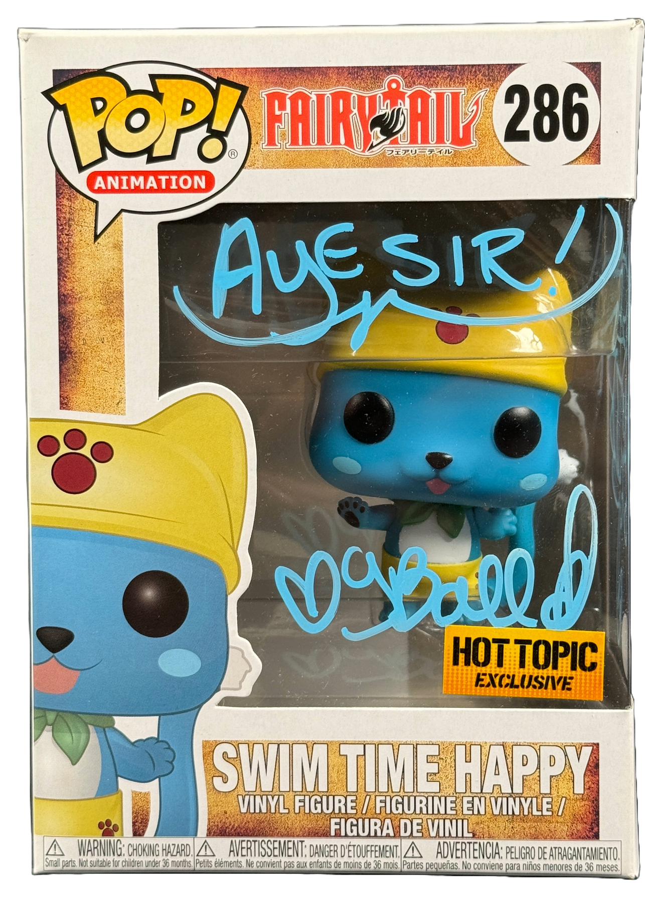 Tia Ballard Signed Funko POP 286 Happy Fairy Tail Autographed JSA COA Zobie Productions