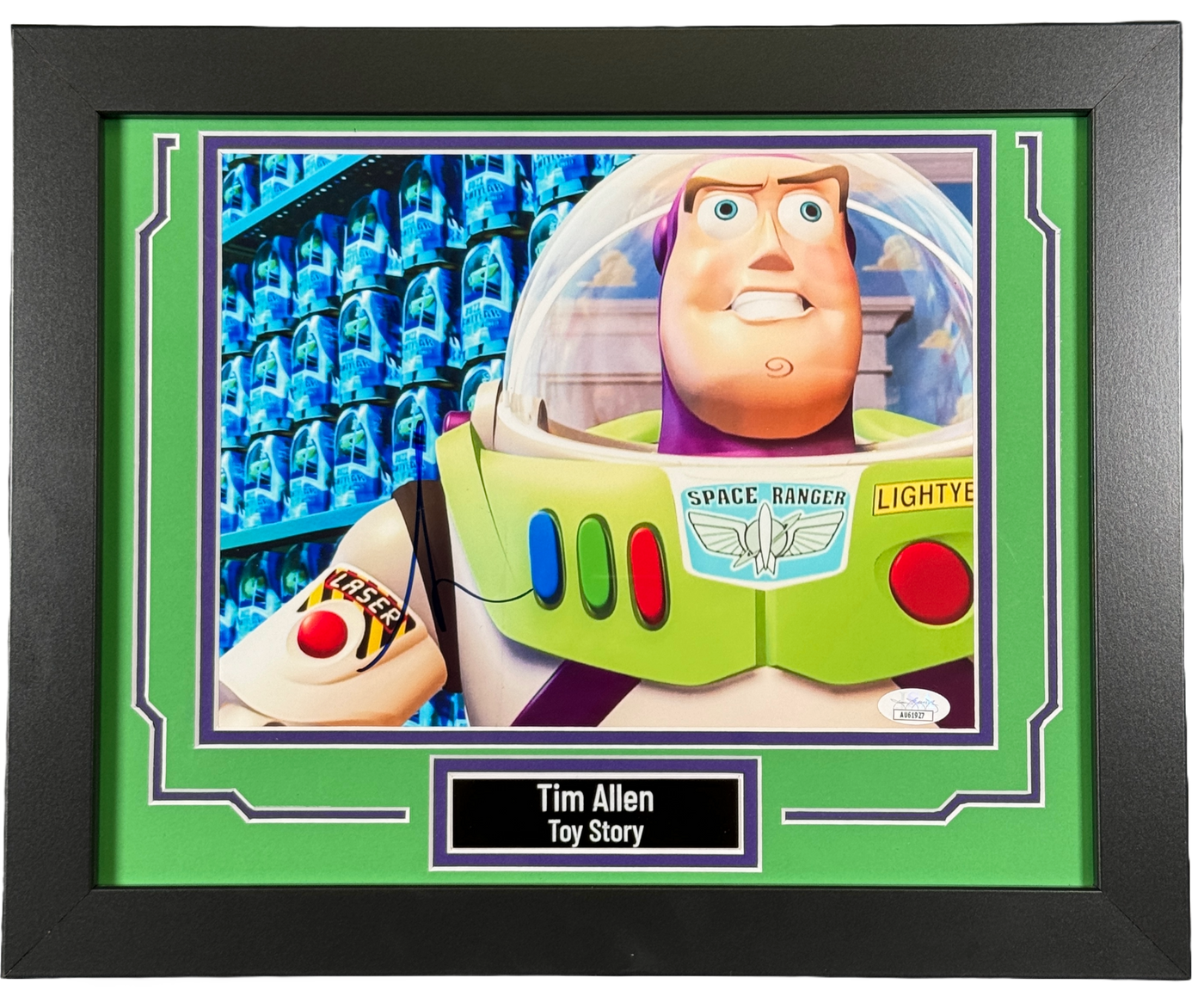 Tim Allen Signed & Custom Framed 8x10 Photo Buzz Lightyear Toy Story Autographed JSA COA