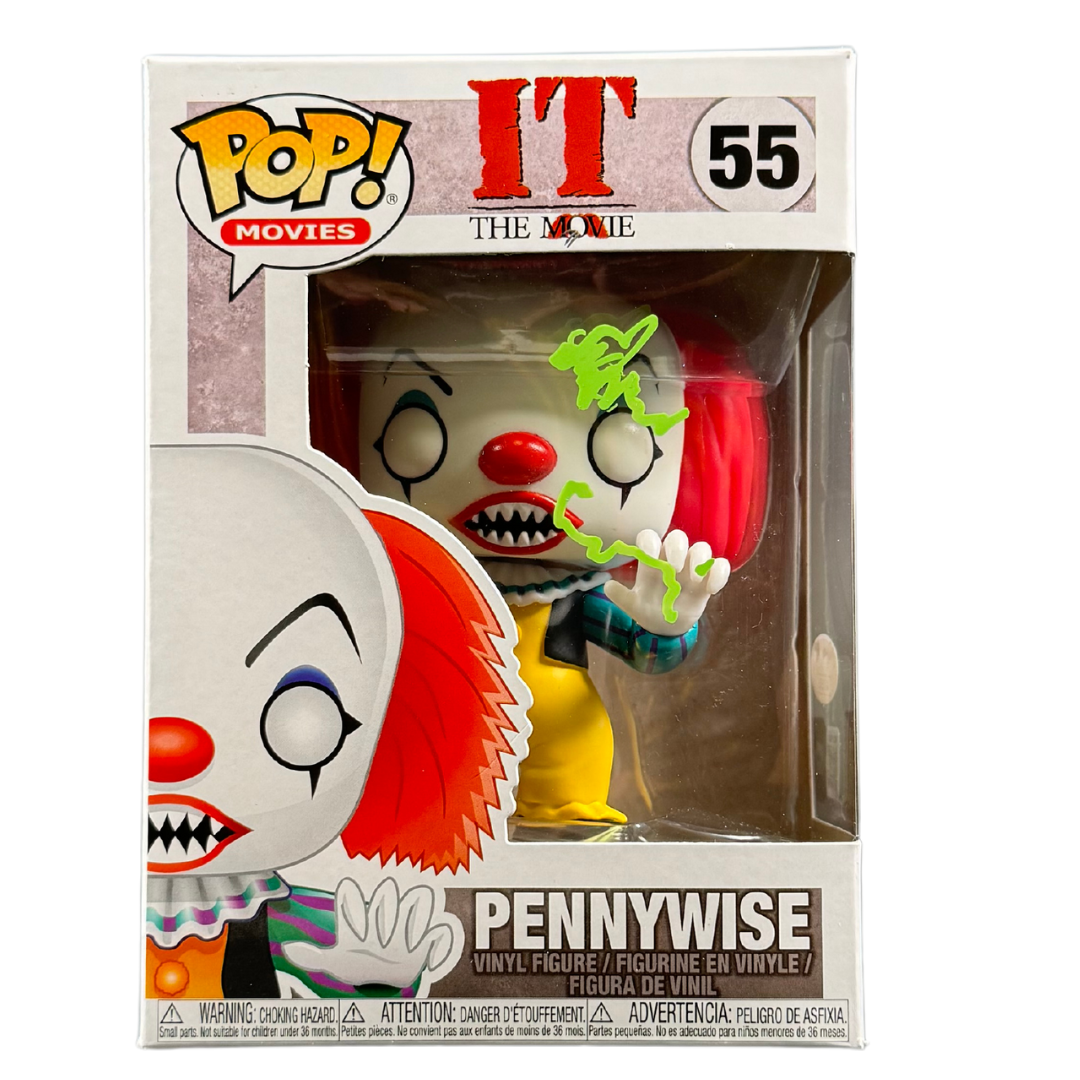 Tim Curry Signed Funko POP IT Pennywise #55 Horror Autographed BAS COA Green