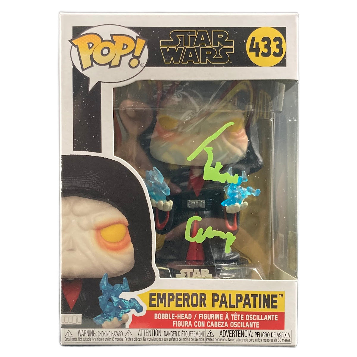 Tim Curry Signed Funko POP Star Wars Emperor Palpatine Authentic Autographed JSA COA