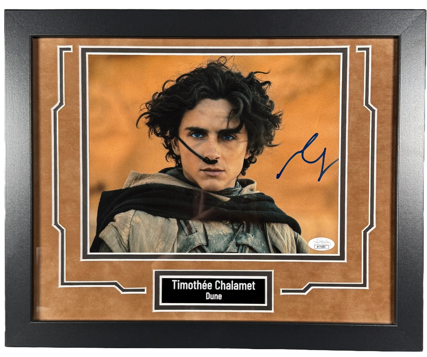 Timothée Chalamet Signed Custom Framed 8x10 Photo Dune Authentic Autographed JSA COA