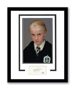 Image of Tom Felton Signed 11x14 Framed Harry Potter Draco Malfoy Autographed ACOA 2