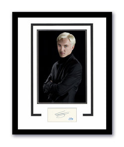 Image of Tom Felton Signed 11x14 Framed Harry Potter Draco Malfoy Autographed ACOA