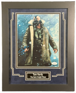 Image of Tom Hardy Signed Custom Framed Bane The Dark Knight Rises 8x10 Photo JSA COA