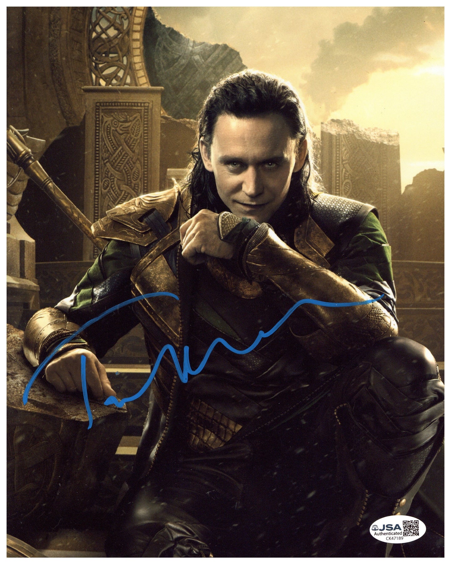 Tom Hiddleston Signed 8x10 Photo Loki Marvel Autographed JSA COA ...