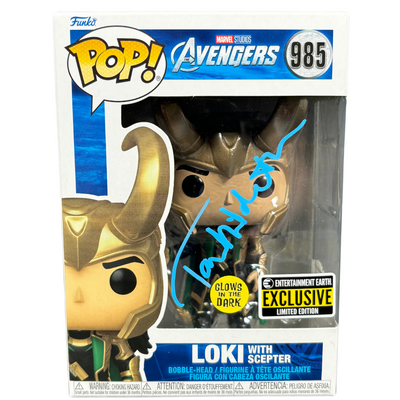 Tom Hiddleston Signed Funko POP Marvel Loki Authentic Autographed JSA COA