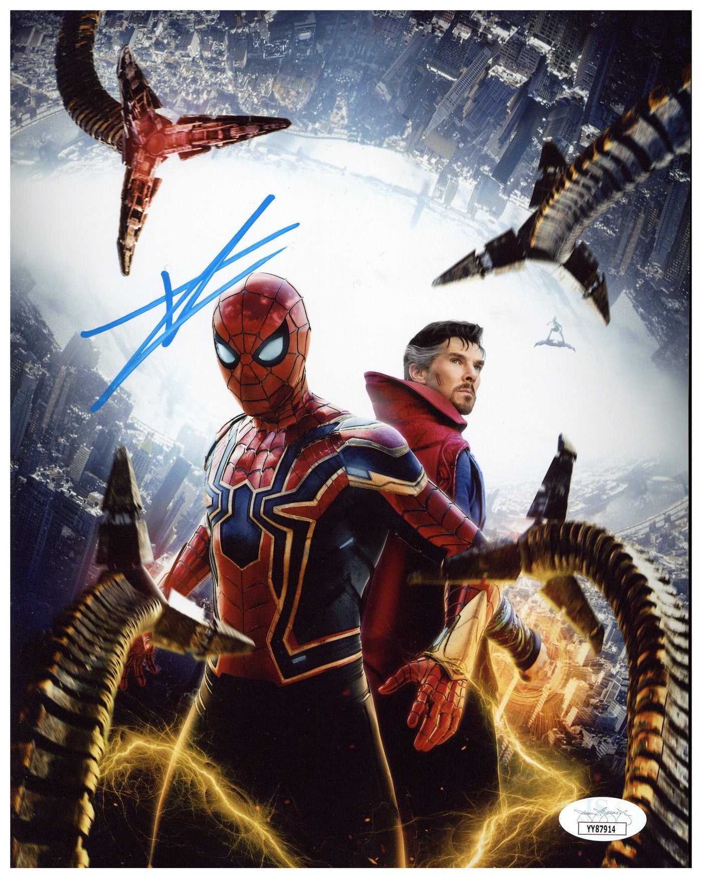 Tom Holland Signed 8x10 Photo Spider-Man Authentic Marvel Autographed JSA COA