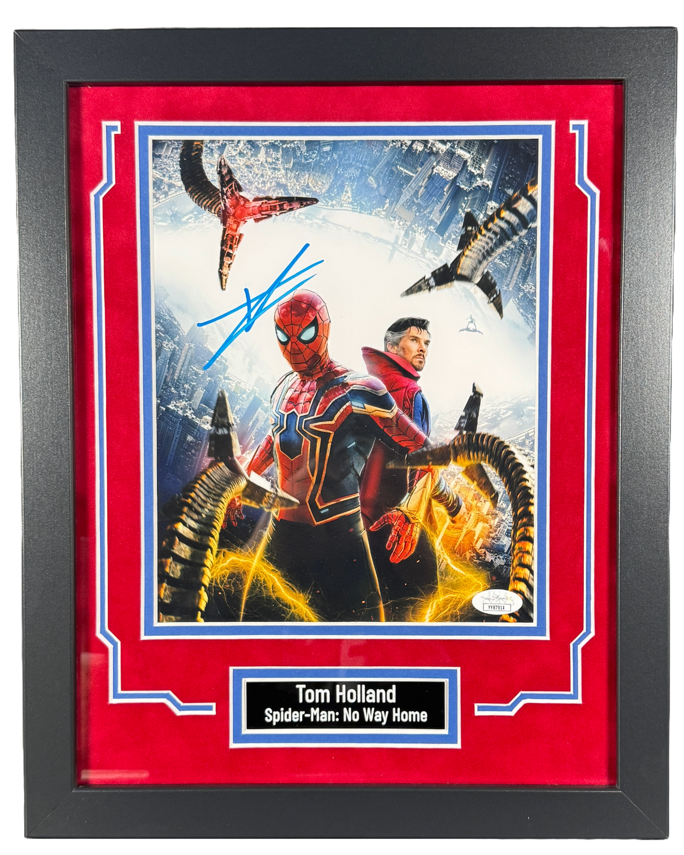 Tom Holland Signed Custom Framed 8x10 Photo Spider-Man Marvel Autographed JSA