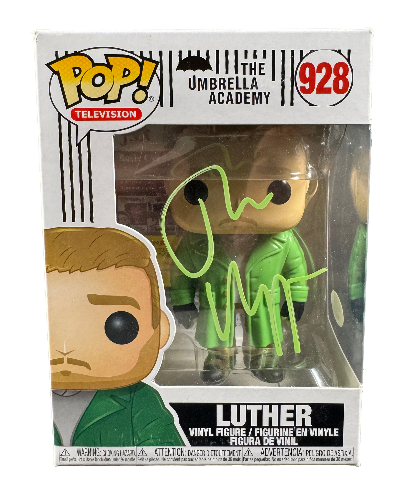 Tom Hopper Signed Funko Pop The Umbrella Academy Luther JSA COA