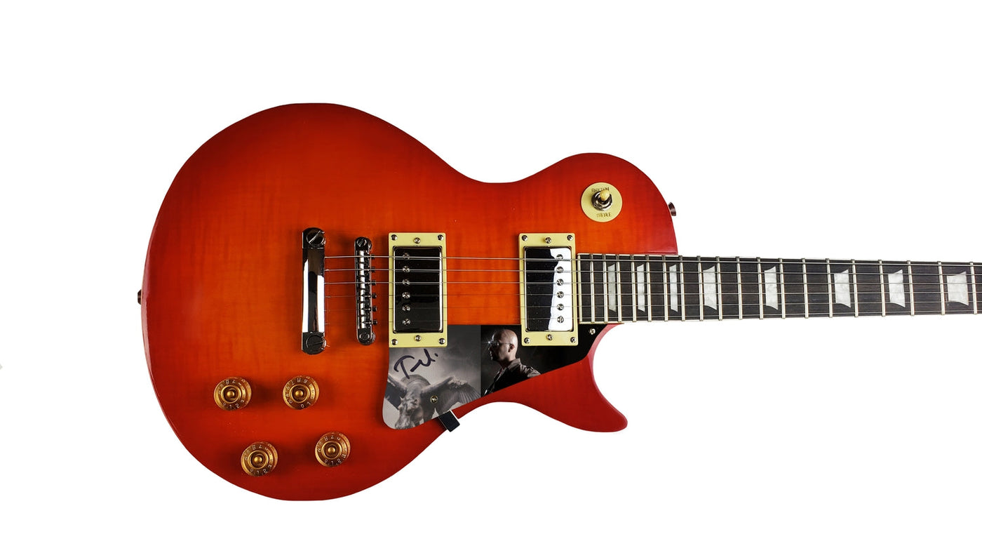 Tom Morello Signed Custom LP Cherry Guitar Rage Against Machine Autographed ACOA