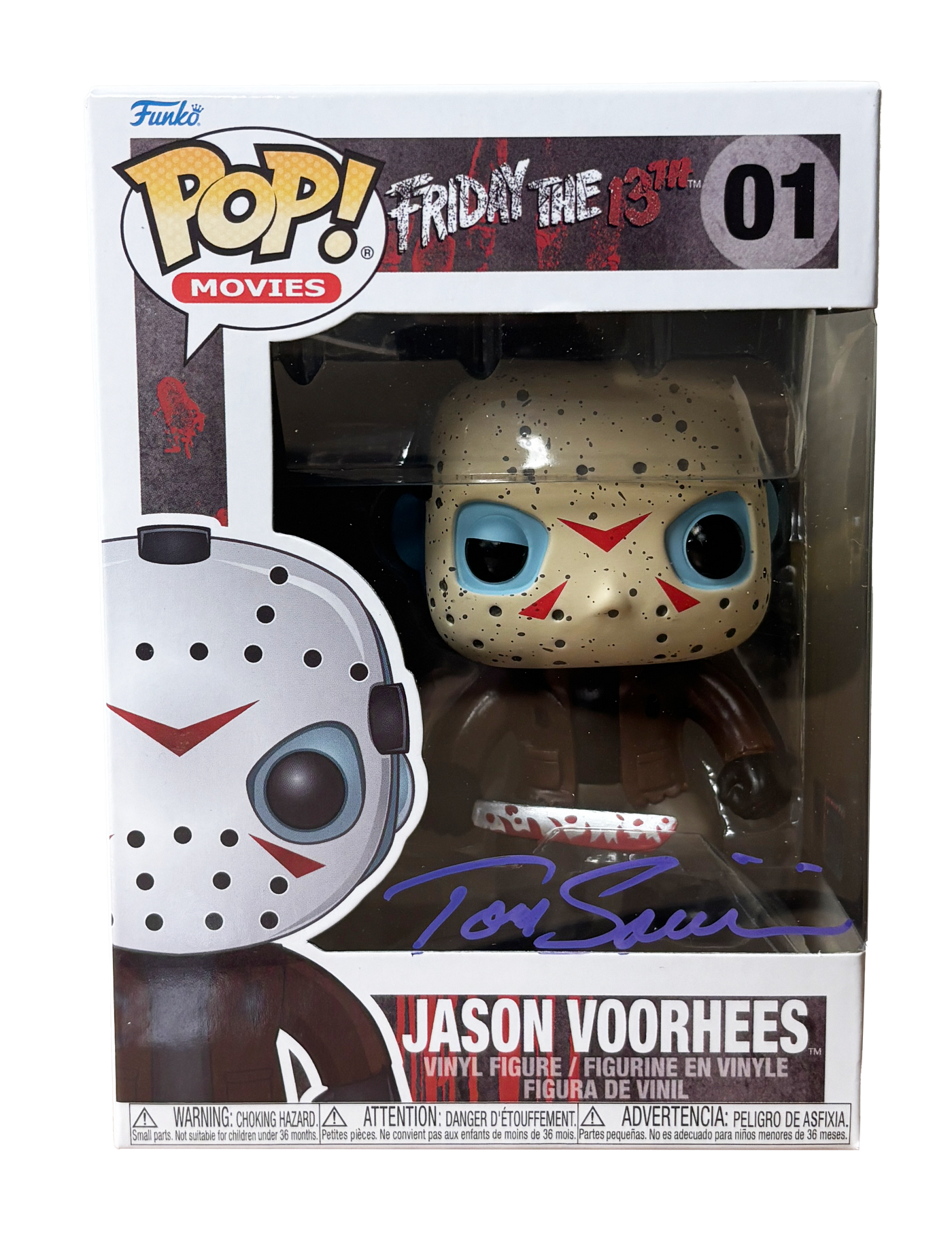 Tom Savini Signed Funko Pop Friday the 13th Jason Voorhees Autographed Zobie COA