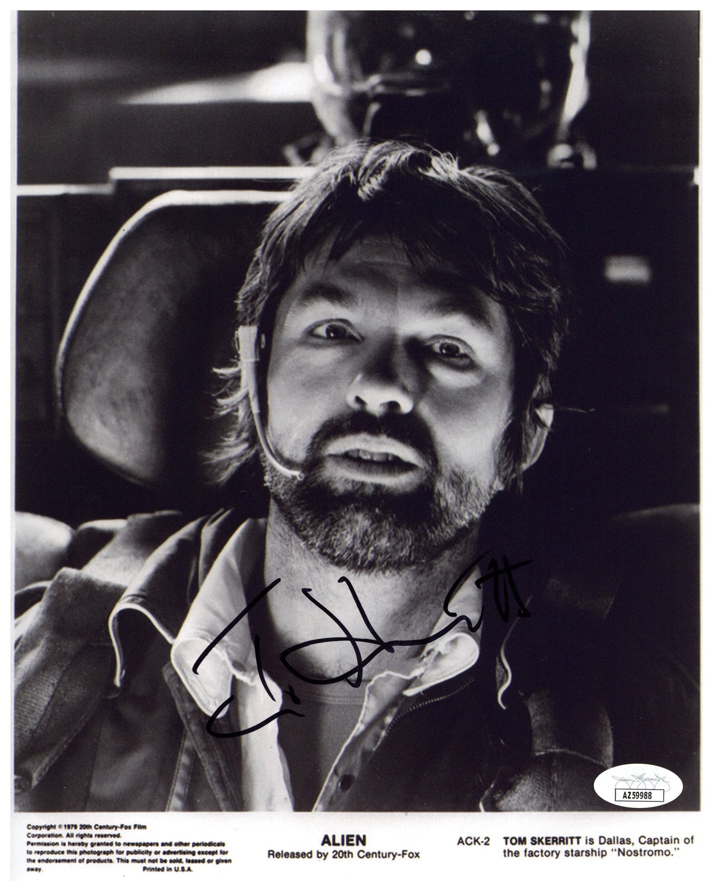 Tom Skerritt Signed 8x10 Photo Alien Autographed JSA COA