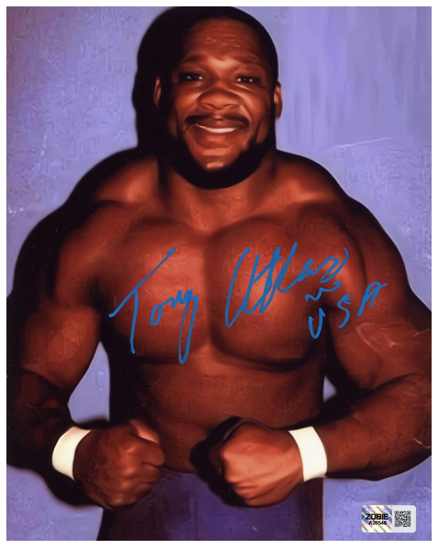 Tony Atlas Signed 8x10 Photo WWF WWE HOF Autographed Zobie COA