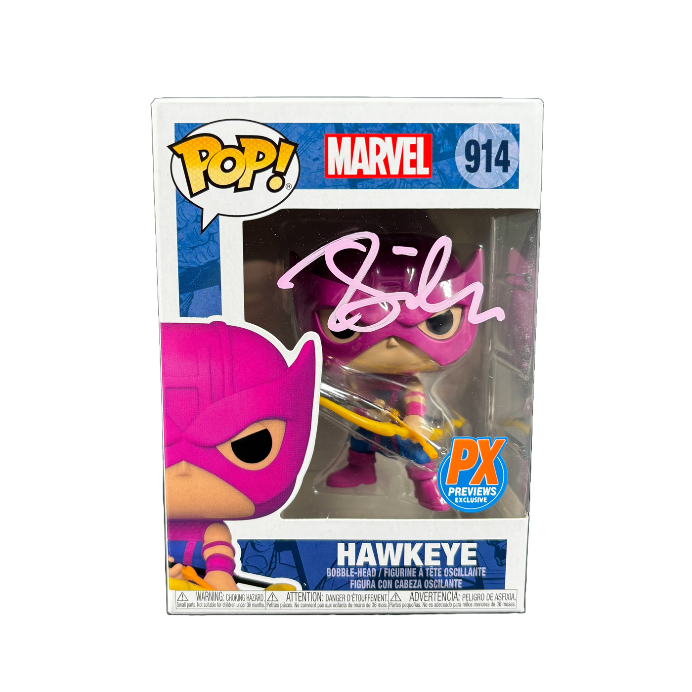 Tony Daniels Signed Funko Pop Marvel Hawkeye Autographed BAS COA