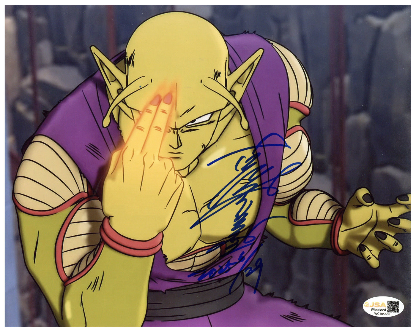 Toshio Furukawa Signed 8x10 Photo Dragon Ball Z Piccolo Anime Autographed JSA COA