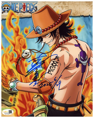 Toshio Furukawa Signed 8x10 Photo One Piece Portgas D. Ace Anime Autographed JSA COA