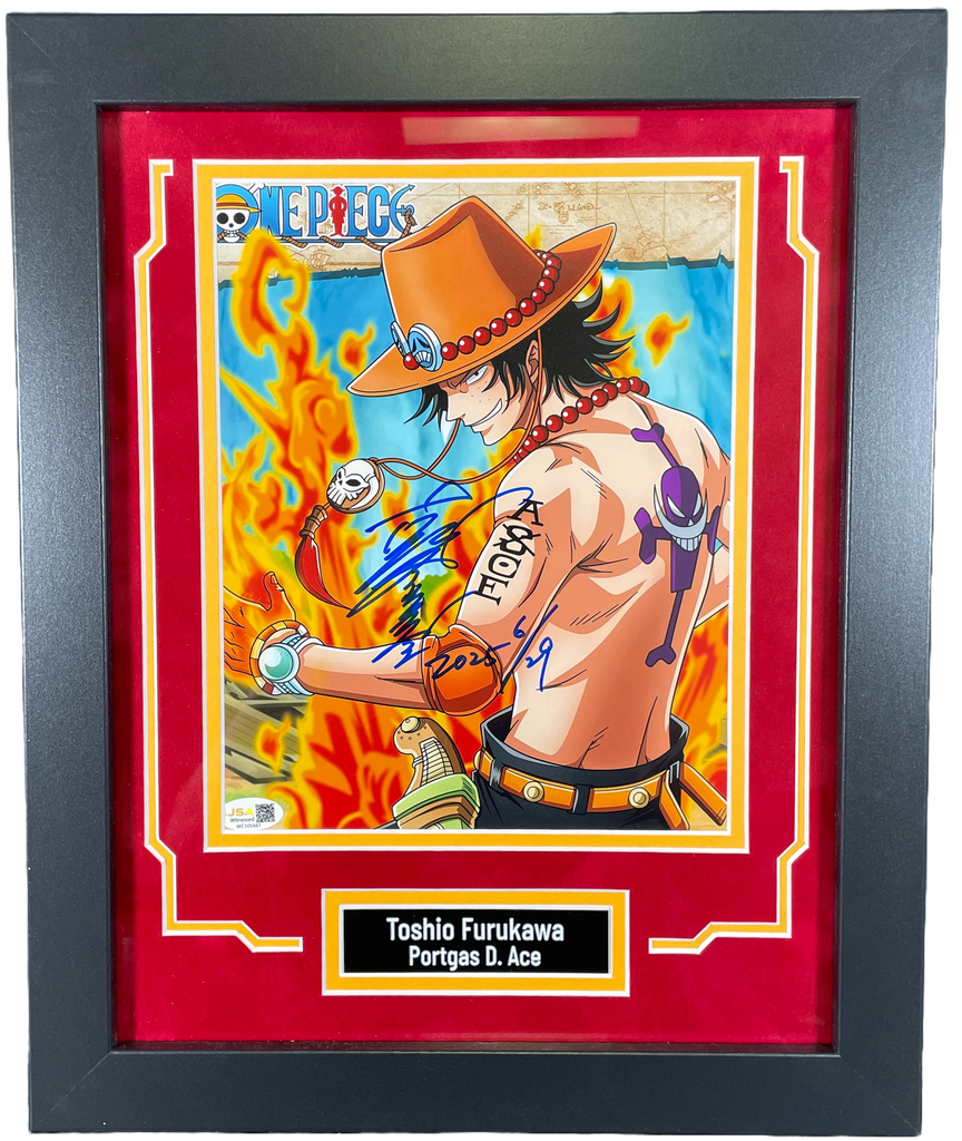 Toshio Furukawa Signed Custom Framed 8x10 Photo One Piece Portgas