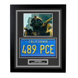 Image of Transformers Custom Framed 77 Camaro License Plate Prop Wall Display